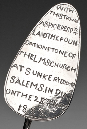 Indian Colonial Victorian Silver Trowel - Sir Albert Albert Spicer, London Missionary Society